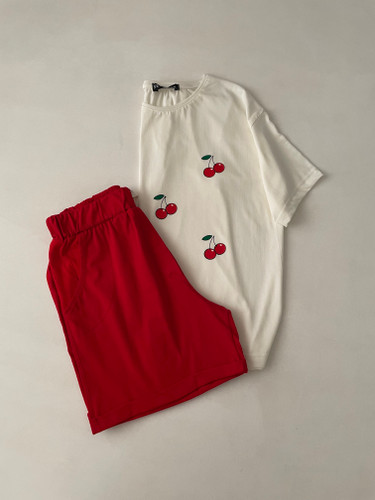 تیشرت شورتک گیلاسی 🍒